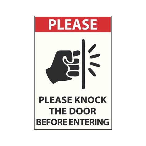 Anne Print Solutions® Please Knock The Door Before Entering Poster ...