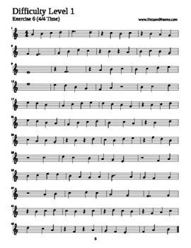 Image result for Rhythm Exercises Treble Clef