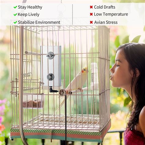 Buy briidea Bird Warmer for Cage, Bird Heater to Snuggle up for African ...