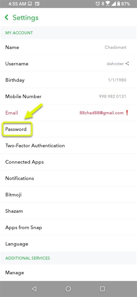 Image result for Snapchat Set Password