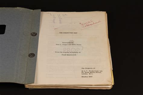 The Prop Gallery | Production used script