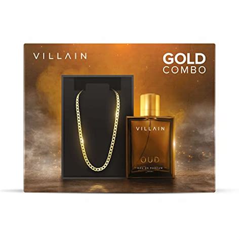 VILLAIN Gold Combo, OUD Eau De Parfum 100ml & 18k Micro Gold Plated ...