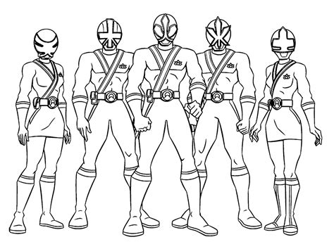 power rangers coloring pages 04 Samurai Power Rangers, Power Rangers ...
