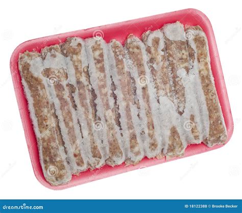 Frozen Pork Sausage stock photo. Image of frozen, isolated - 18122388