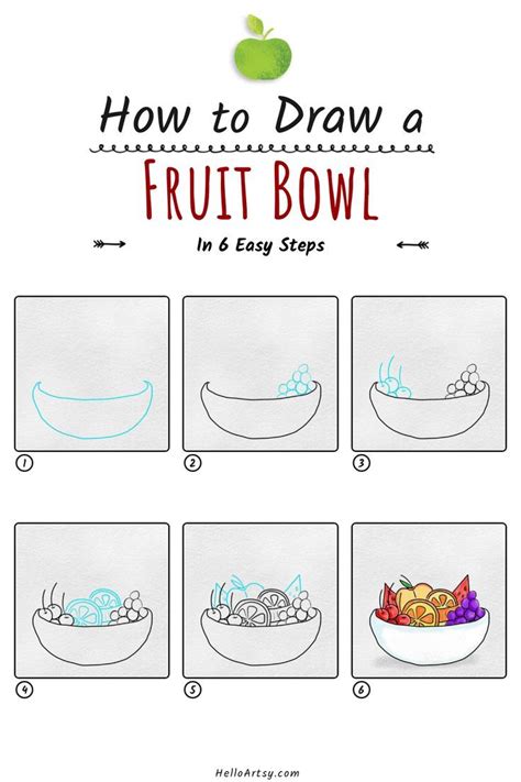 How to Draw a Fruit Bowl in 6 Easy Steps