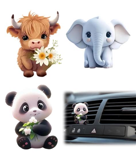 3 Pieces Car Decoration Items Interior, Cute Car Decor Accessories ...