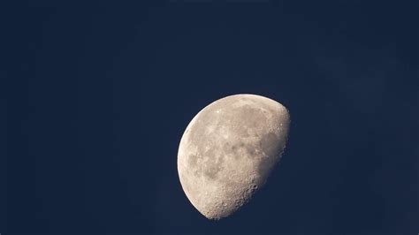 View Of Moon In Waning Gibbous Phase Cloud Stock Footage SBV-348476551 ...