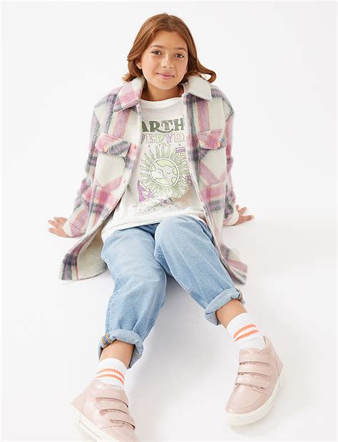 Buy Checked Shacket at Marks & Spencer