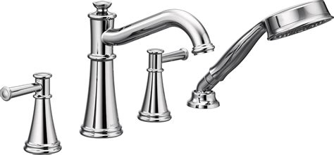 Buy Moen T9024 Belfield Two-Handle Diverter Roman Tub Faucet Includes ...