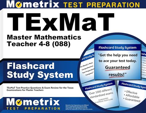 Buy Texmat Master Mathematics Teacher 4-8 088 Flashcard Study System ...