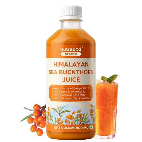 Nutrabud Organics Himalayan Sea Buckthorn Berry Juice - 500 ml ...