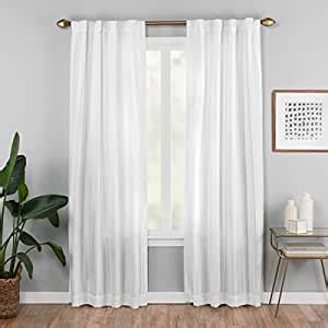Buy Vue Vaughn Window Curtain Panel, 42x95, White Online at Low Prices ...