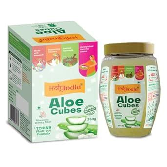 HolyIndia Aloe Vera Cubes (350 Gram)- 100% Pure Aloe Gel Extract ...