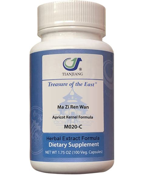 Ma Zi Ren Wan by Treasures of the East: Ma Zi Ren Wan 100 capsules 5:1 ...