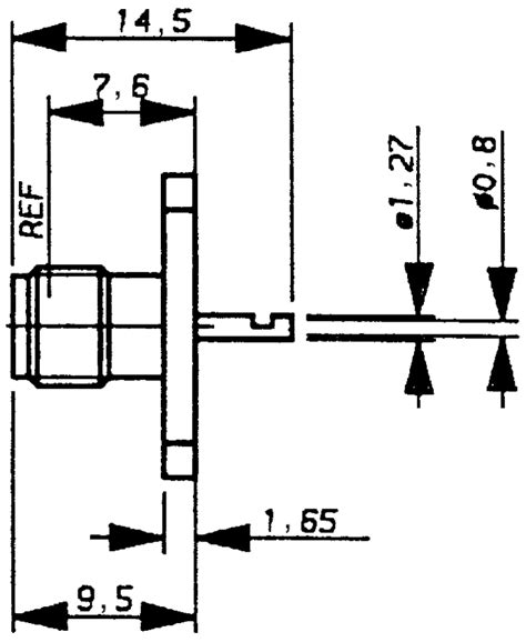 R125454000 Radiall | Radiall Straight 50Ω Panel Mount SMA Connector ...