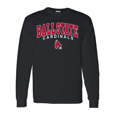BSU Cardinals Men's Black Logo Long Sleeve T-shirt – Ball State Team Store