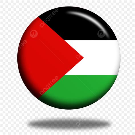 Palestine Flag White Transparent, Rounded Flag Of Palestine, Palestine ...