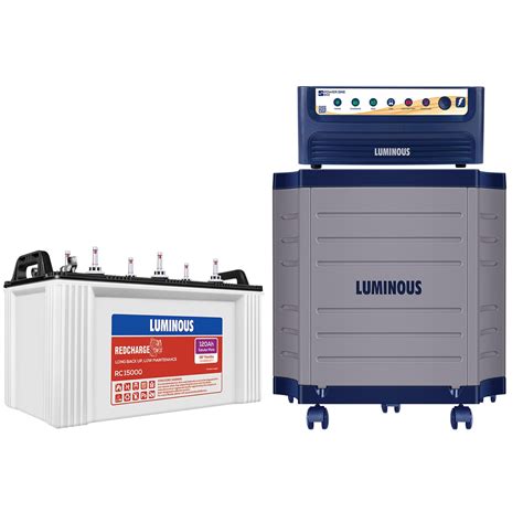 Luminous Inverter & Battery Combo (Power sine 800 Pure Sine Wave 700VA ...