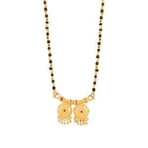 Buy MEENAZ 2 Vati Wati Mangalsutra For Women Girls Temple South Indian ...