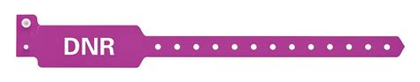 DNR, 10 1/4 in Overall Lg, ID Wristband - 45YP53|ALR-PW-36 - Grainger