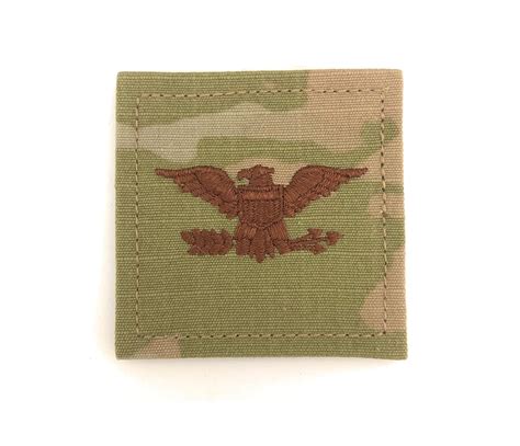USAF O-6 Colonel 2x2 OCP Spice Brown Rank With Hook Fastener : Amazon ...