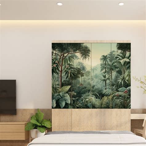 Tranquil Tropical Forest Wardrobe Wallpaper - Magicdecor®