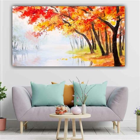 Buy Colourful Trees Landscape Wall Painting | The Seven Colours