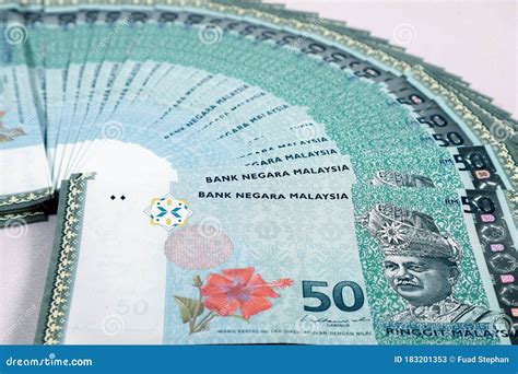 Malaysia Currency MYR: Stack of Ringgit Malaysia Bank Note. Stock Image - Image of exchange ...