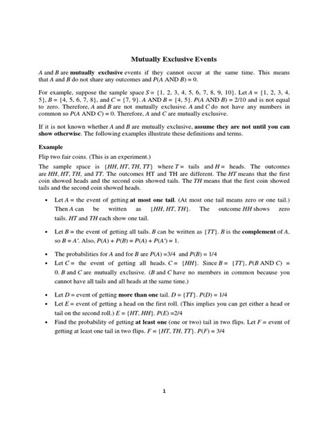 Image result for Mutually Exclusive Events Probability Examples