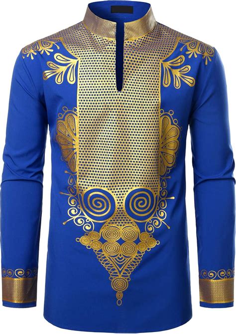 LucMatton Men's African Dashiki Luxury Metallic India | Ubuy