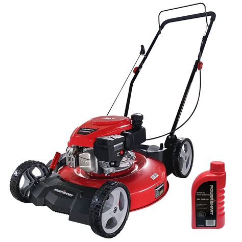 PowerSmart Push Lawn Mower Gas Powered - 21 Inch, Side Discharge and ...
