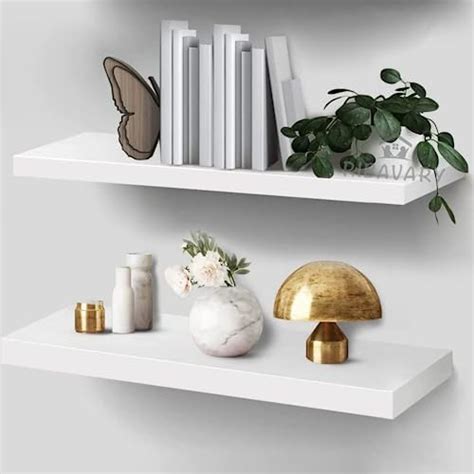 Streem Sheesham Wood Floating Shelves, Wall Shelves Set of 3, Picture ...