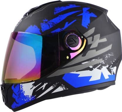 Steelbird SBH-11 Zoom Racer ISI Certified Full Face Graphic Helmet for ...