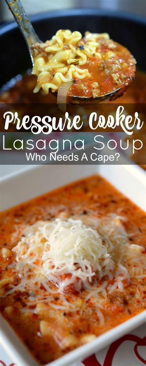 Pressure Cooker Lasagna Soup is a tasty meal that's done  