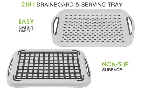SPENING Collapsible Dish Drying Rack - Dish Drainer Drainboard Set for ...