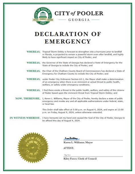 Weather Event | Debby - Updates & Resources - City of Pooler Georgia