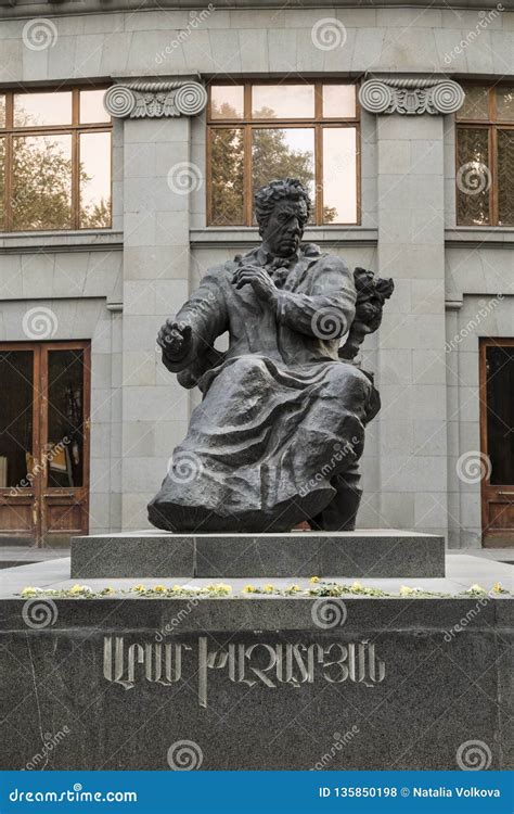 Monument To Aram Khachaturian, Armenian Composer, Against the ...