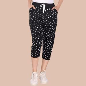 Buy SUMAN TEX Printed Cotton capris for women with Nada (Blue,Grey ...