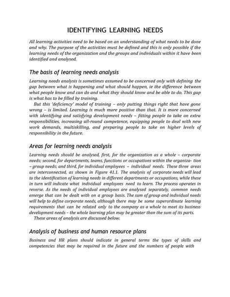 Image result for Identifying Learning Needs