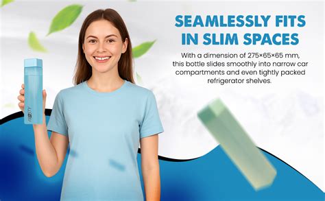 Buy AQUAWARE Frosty Plastic Food Grade Fridge Square Water Bottle Gift ...