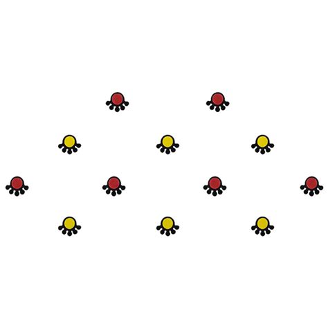 Comet Busters Designer Yellow & Red Bindi(6mm) (BIN514)