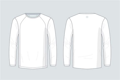 Hand drawn long sleeve t-shirt outline illustration | Free Vector