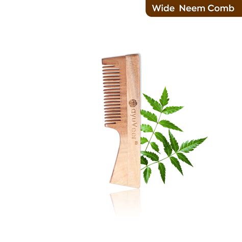 Neem Hair Comb (Wide with Handle) – Ayuveer