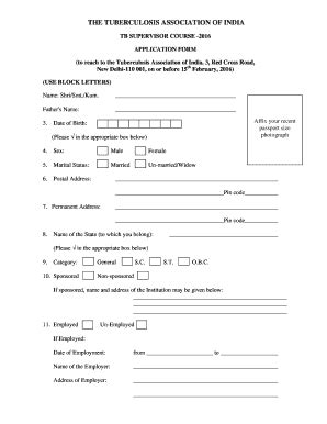 TB SUPERVISOR FORM - Tbassnindia - Fill and Sign Printable Template Online