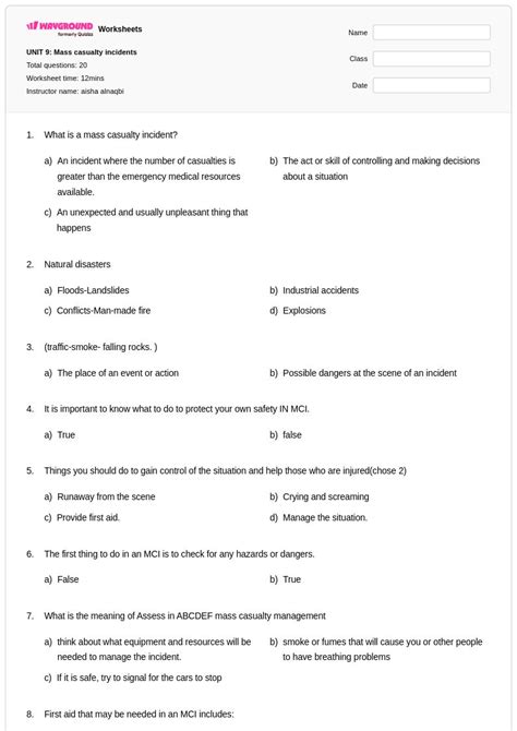 50+ Lifesaving worksheets for Class 12 on Wayground | Free & Printable