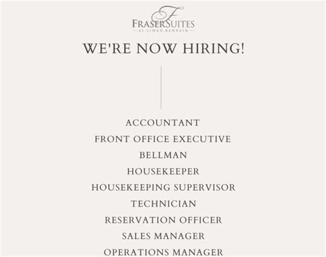 Fraser Suites Seef Hotel Bahrain Jobs Openings for Bellman, Housekeeper ...