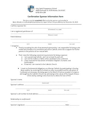 Fillable Online Confirmation Sponsor Information Form 22-23.docx Fax ...