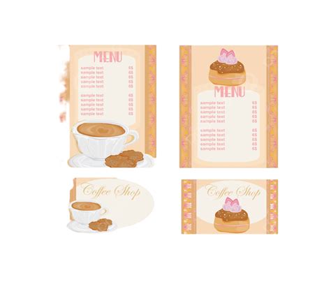 Clipart De Menu Rétro Full Vector Template Menu Restaurant Snack
