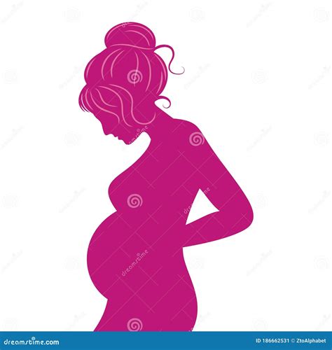 Pregnant Woman Silhouette Clip Art Stock Vector - Illustration of ...