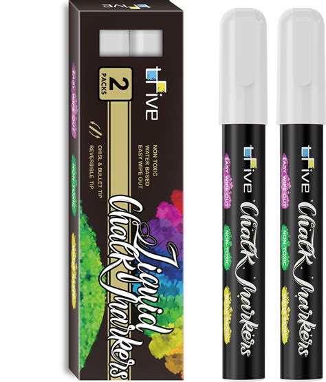 Amazon.com : White Liquid Chalk Dry Erase Marker Pens - 4 Pack ...